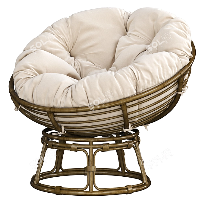 Naturel PAPASAN Chaise Lounge 3D model image 1