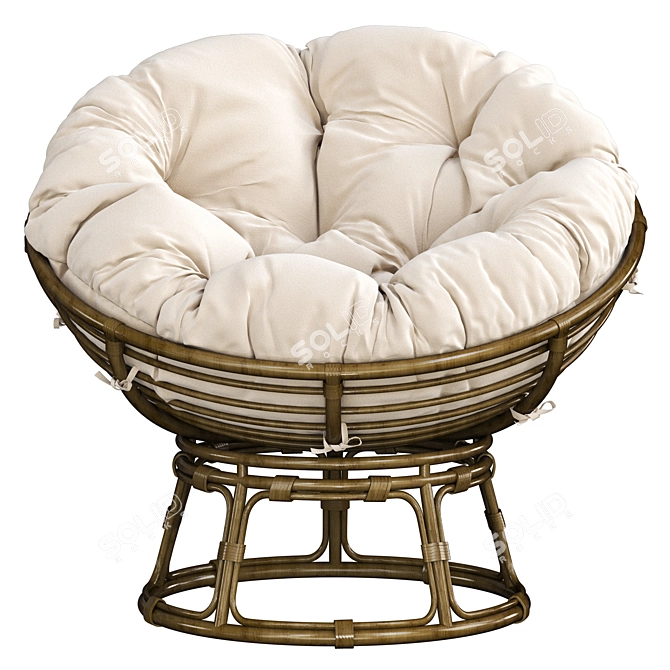 Naturel PAPASAN Chaise Lounge 3D model image 3