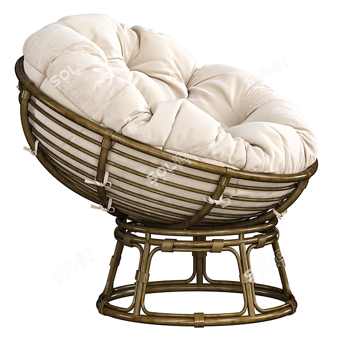 Naturel PAPASAN Chaise Lounge 3D model image 4