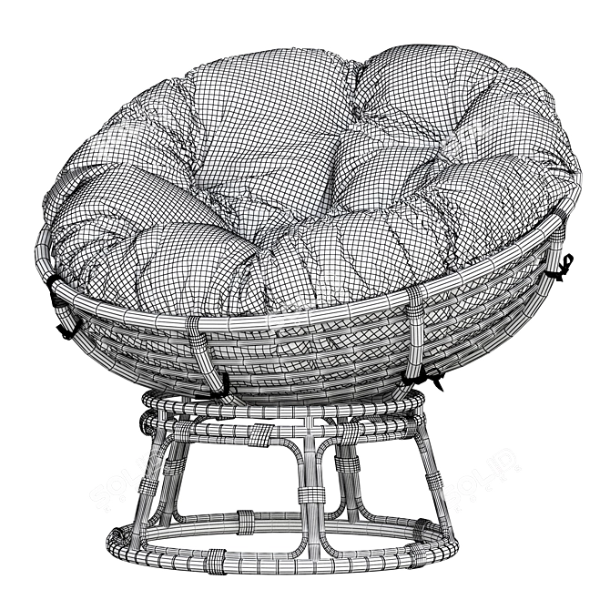 Naturel PAPASAN Chaise Lounge 3D model image 5