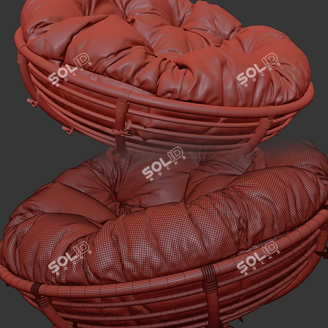 Naturel PAPASAN Chaise Lounge 3D model image 7