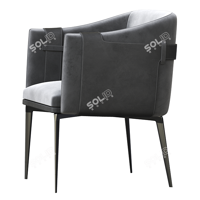 Elegant Carter Dining Armchair 3D model image 3