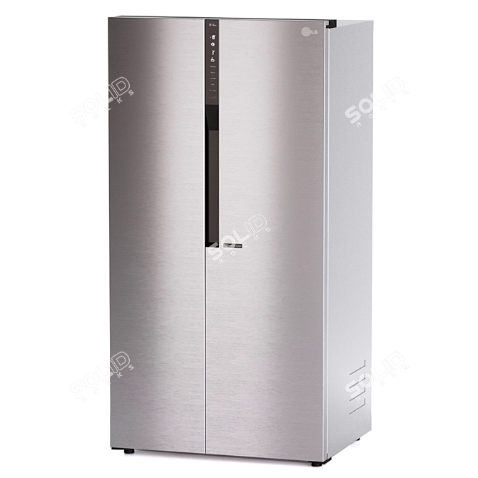 LG GC-B247JLDV: Spacious Fridge with Stylish Design 3D model image 1