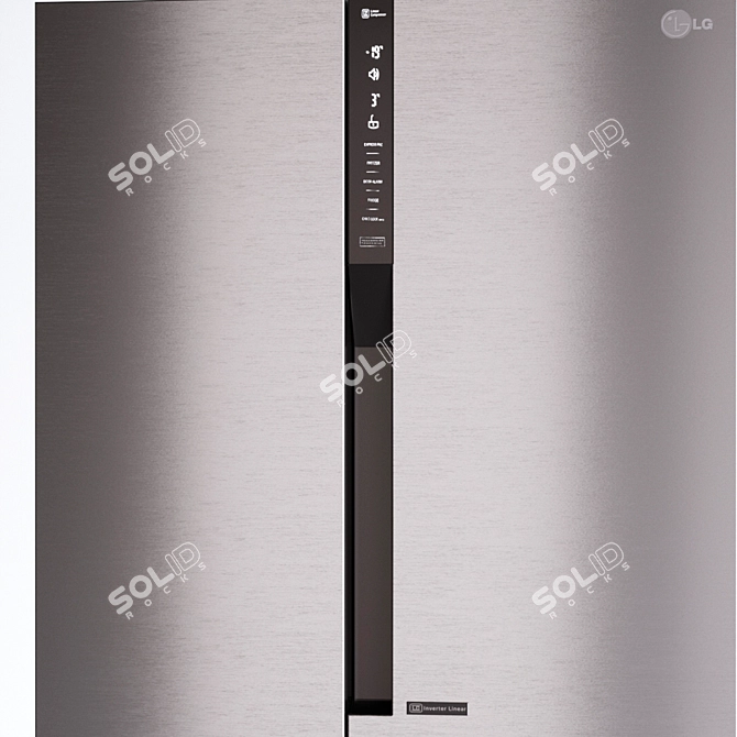 LG GC-B247JLDV: Spacious Fridge with Stylish Design 3D model image 2