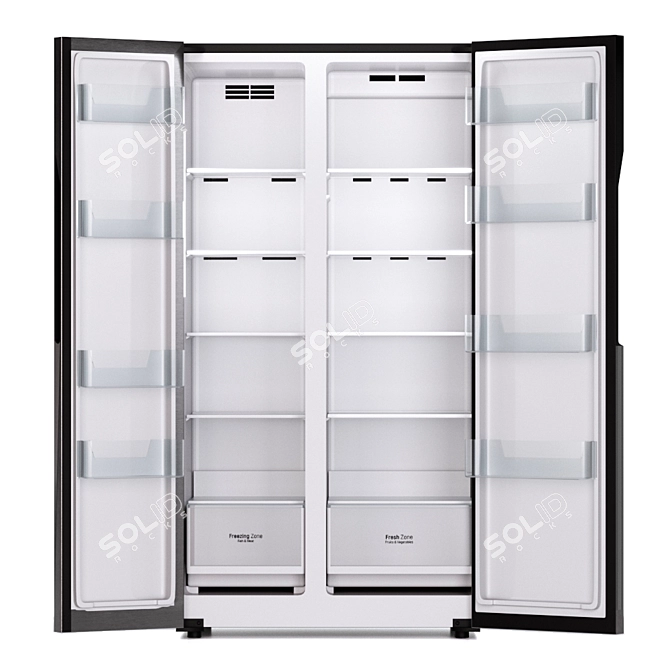 LG GC-B247JLDV: Spacious Fridge with Stylish Design 3D model image 3