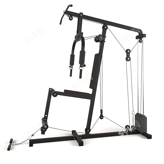 Dual Arm Fitness Trainer: Push/Pull Combo 3D model image 6