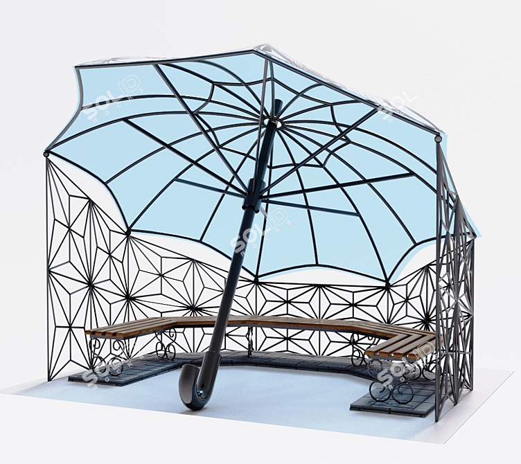 Stylish Park Canopy 3D model image 6
