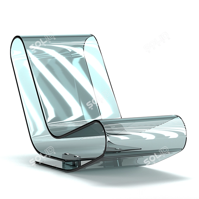 Elegant Crystal LCP Chaise 3D model image 1