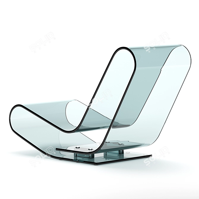 Elegant Crystal LCP Chaise 3D model image 3