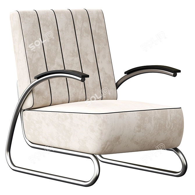 Streamline Lounge Chair: Stylish and Versatile 3D model image 1