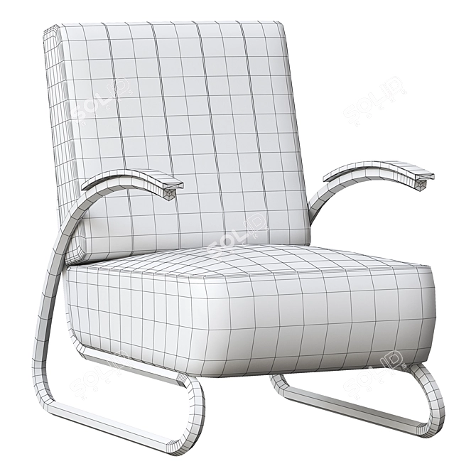 Streamline Lounge Chair: Stylish and Versatile 3D model image 5