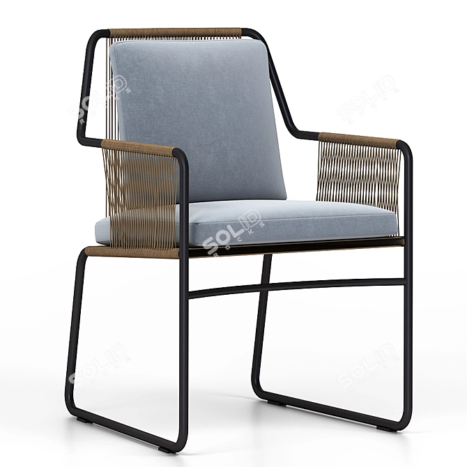 Elegant Outdoor Dining Chair - Roda 3D model image 1