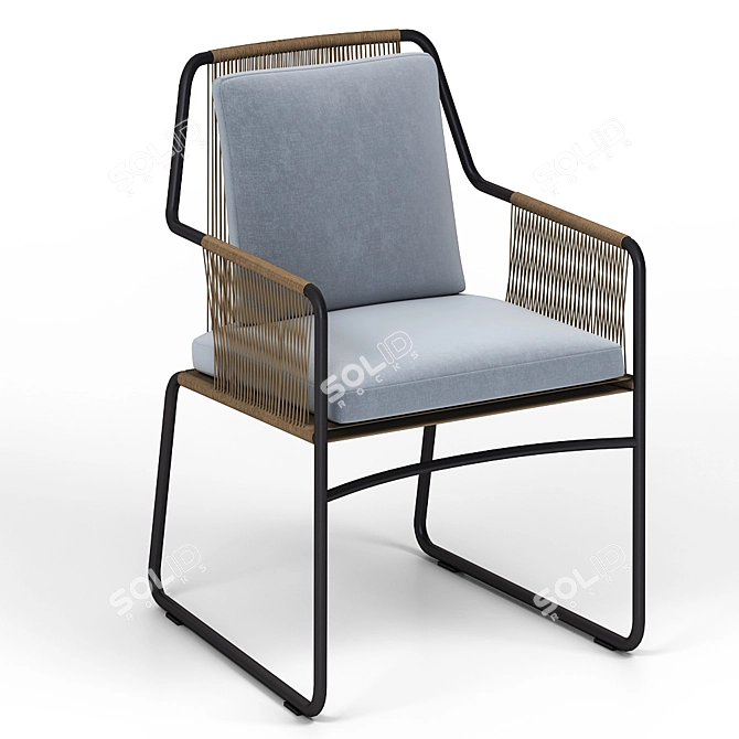 Elegant Outdoor Dining Chair - Roda 3D model image 2