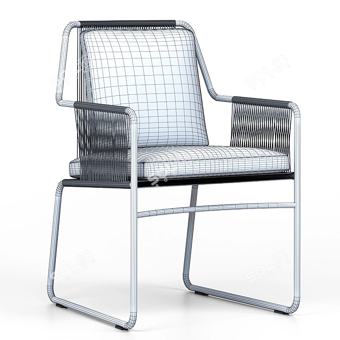 Elegant Outdoor Dining Chair - Roda 3D model image 4