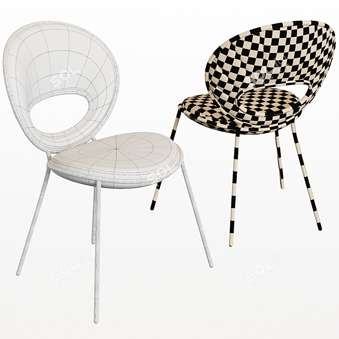 Elegant Black Pearl Chair | Alma de Luce 3D model image 2