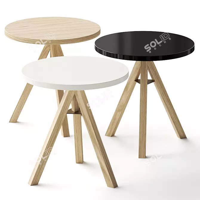 Modular Coffee Tables for Smart Offices 3D model image 1