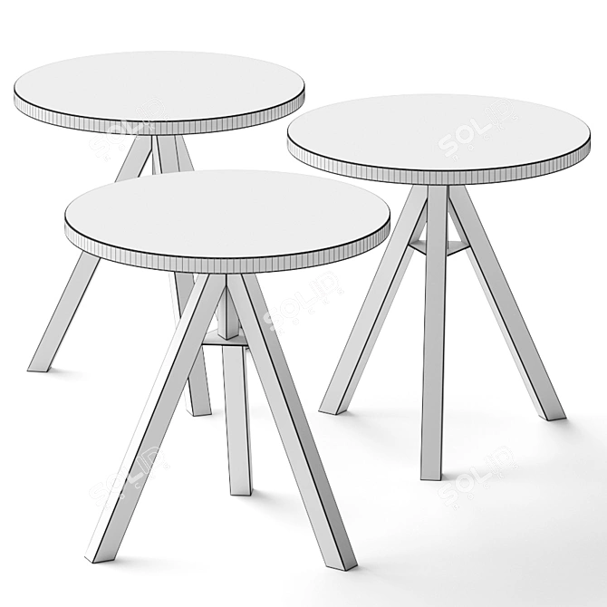 Modular Coffee Tables for Smart Offices 3D model image 2
