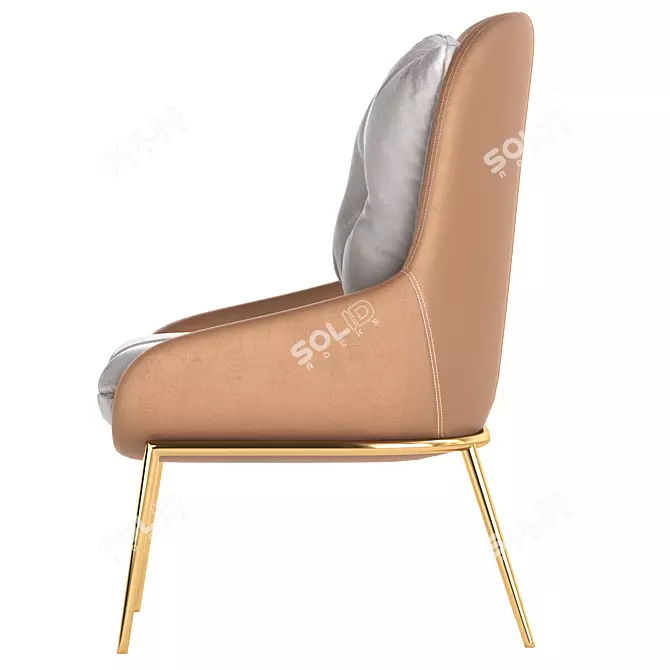 Nordic Elegance Accent Chair 3D model image 5