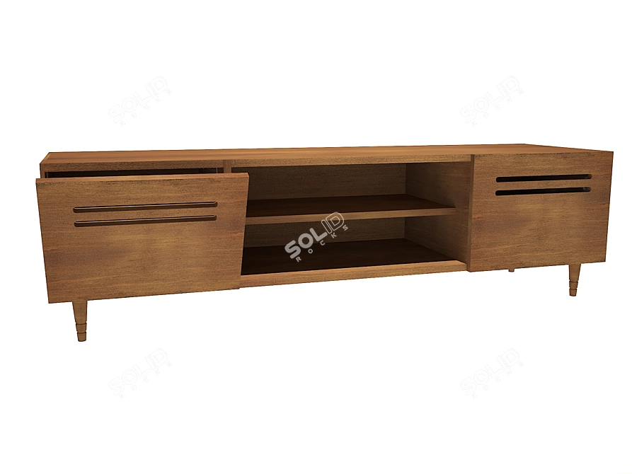 Sleek Modern TV Stand 3D model image 3