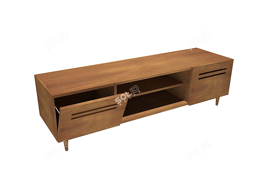 Sleek Modern TV Stand 3D model image 5