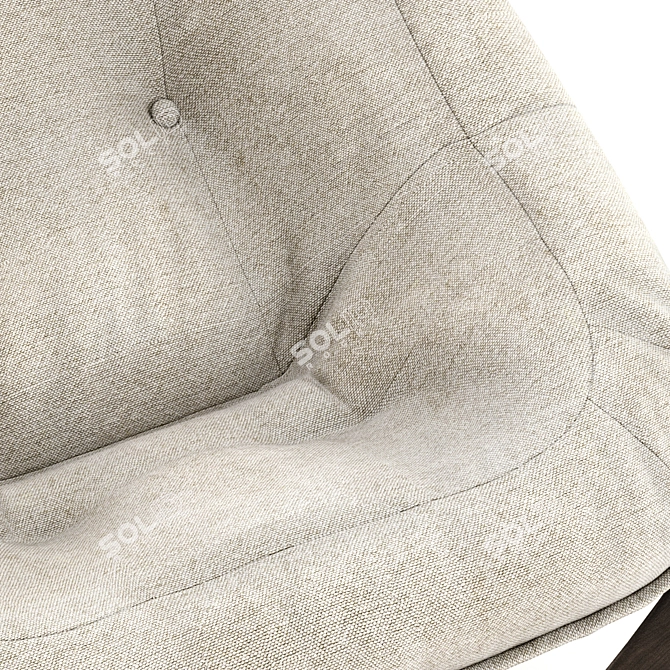 Elegant Chair & Ottoman Set 3D model image 3