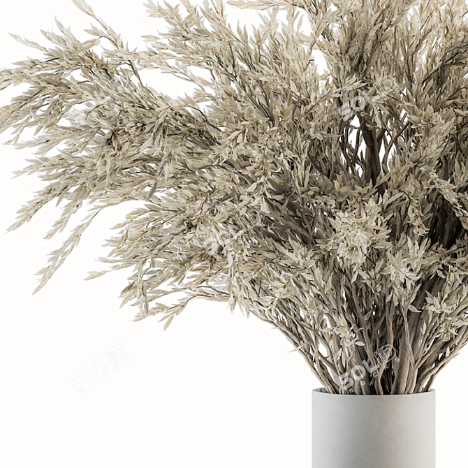 Elegant Twig Bouquet in Vase 3D model image 2