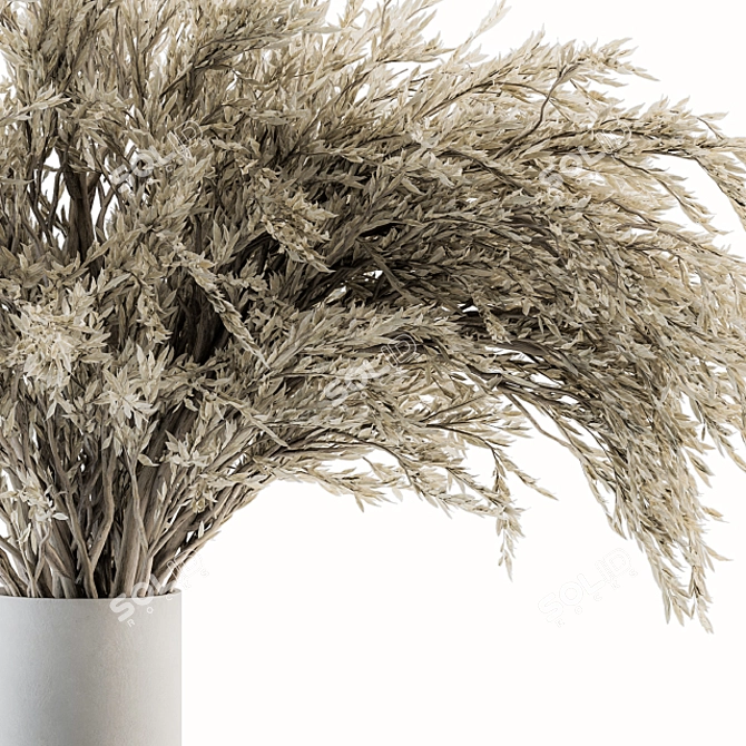 Elegant Twig Bouquet in Vase 3D model image 3