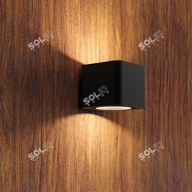 Premium Brown Oak Wood Texture 3D model image 2