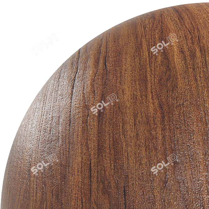 Premium Brown Oak Wood Texture 3D model image 4