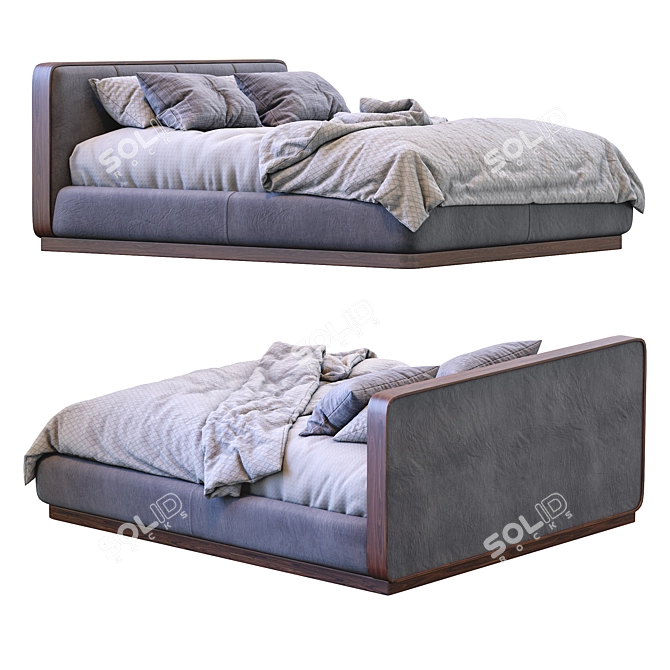 Elegant Ermes Bed: Flou's Finest 3D model image 3