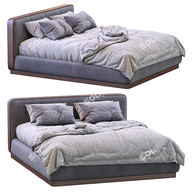 Elegant Ermes Bed: Flou's Finest 3D model image 6