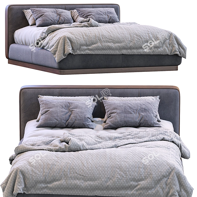 Elegant Ermes Bed: Flou's Finest 3D model image 7