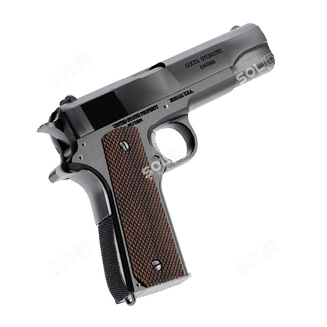 Classic Colt M1911A1: Authentic 1944 Model 3D model image 3