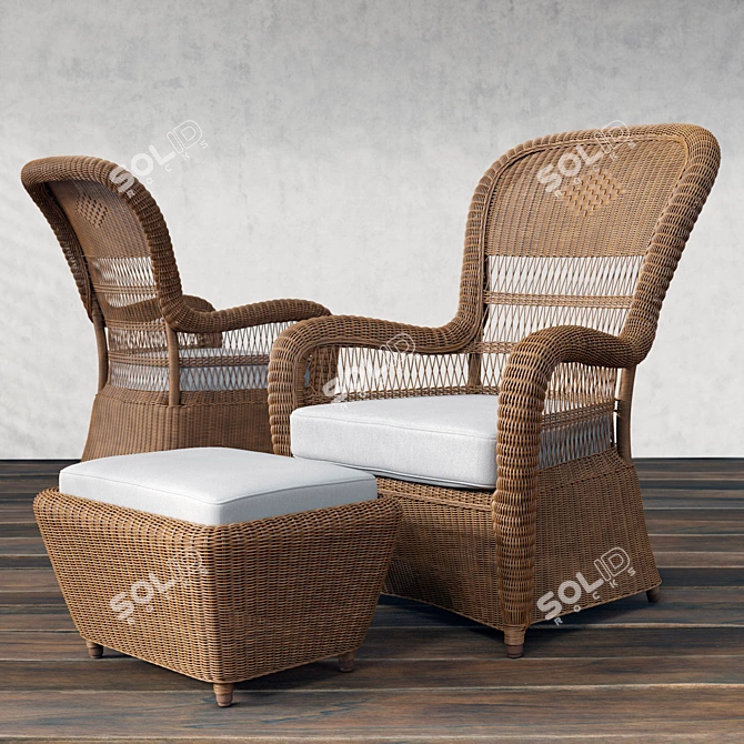 Outdoor Oasis: Stylish Garden Furniture 3D model image 1