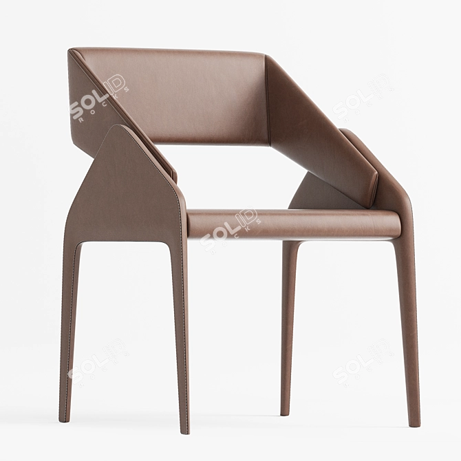 Luxury Leather Chair 3D model image 3