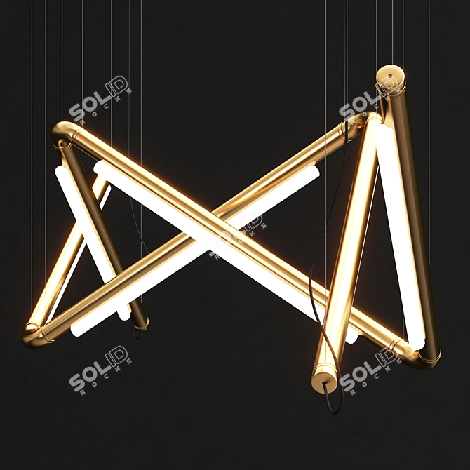 Elegant LED Pendant Lamp 3D model image 2