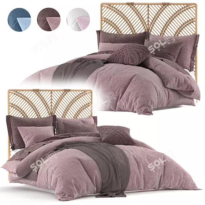 Adairs Bed_2: Modern Comfort 3D model image 1