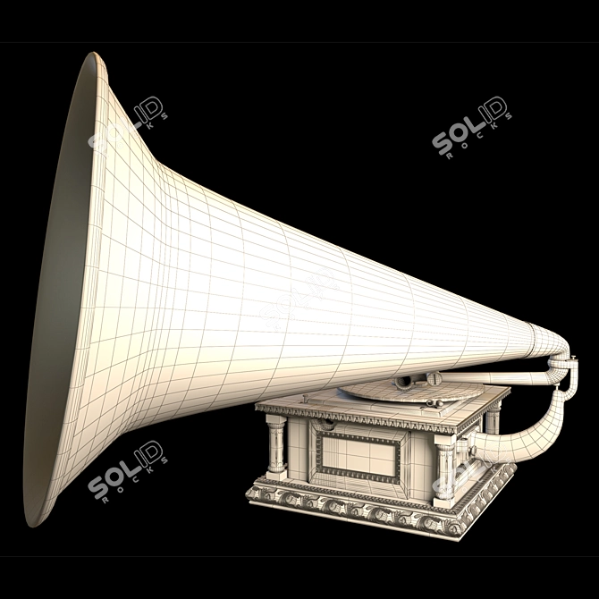 Vintage Gramophone: His Master's Voice 3D model image 9