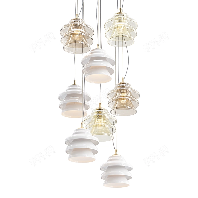 Cicare Pendant: Elegant Illumination for any Space 3D model image 1