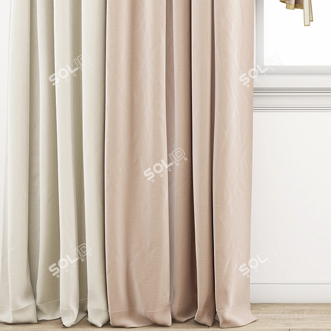 Polygonal Curtain Model - High Quality, Various Formats 3D model image 3
