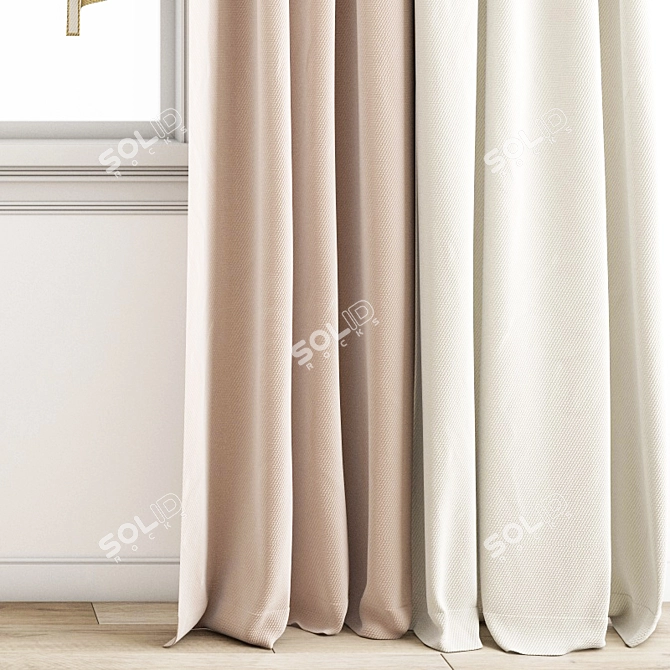 Polygonal Curtain Model - High Quality, Various Formats 3D model image 4