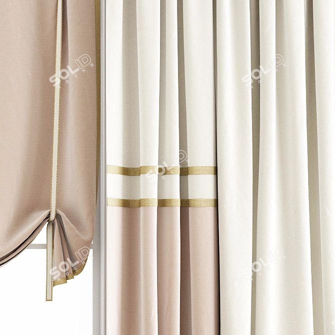 Polygonal Curtain Model - High Quality, Various Formats 3D model image 5