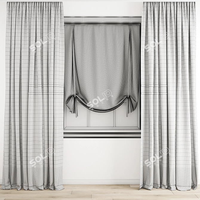 Polygonal Curtain Model - High Quality, Various Formats 3D model image 6