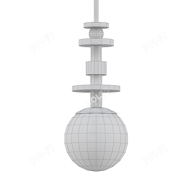 Minimalist Maru Pendant 3D model image 2