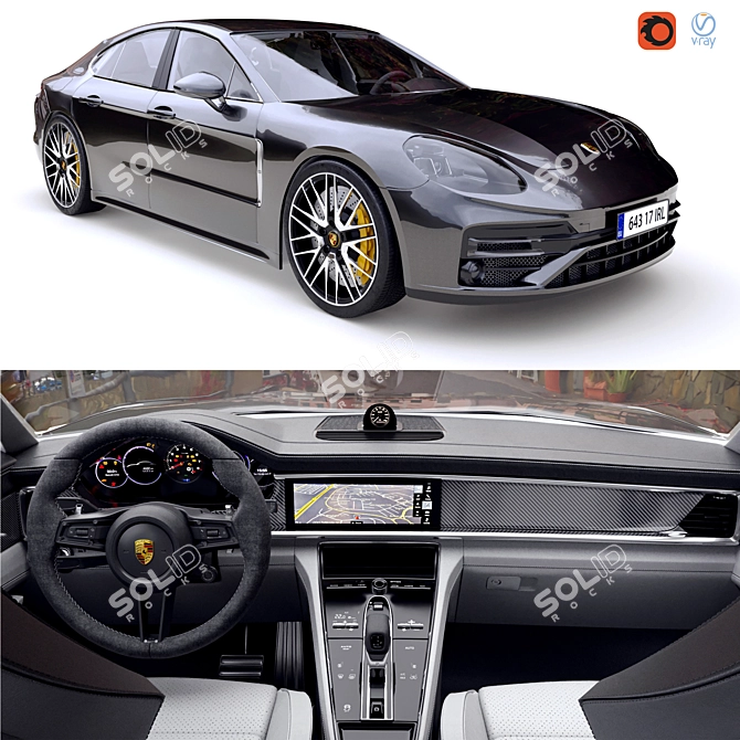 Ultimate Luxury: Porsche Panamera Turbo S 3D model image 1