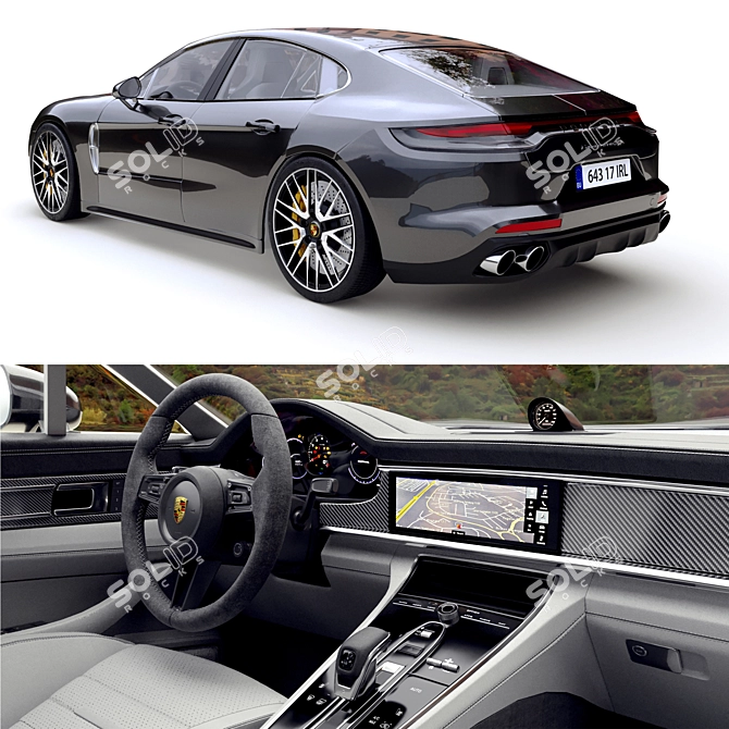 Ultimate Luxury: Porsche Panamera Turbo S 3D model image 2