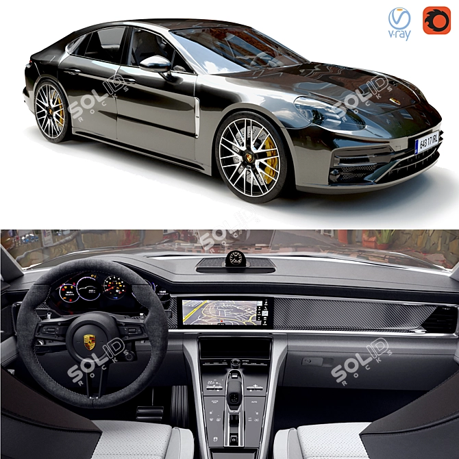 Ultimate Luxury: Porsche Panamera Turbo S 3D model image 8