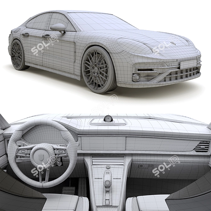 Ultimate Luxury: Porsche Panamera Turbo S 3D model image 16