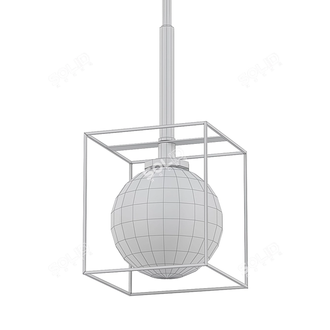 Modern Industrial Mini Pendant 3D model image 2