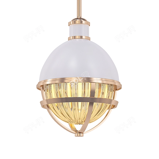 Modern Chrome Mini Pendant Light 3D model image 1